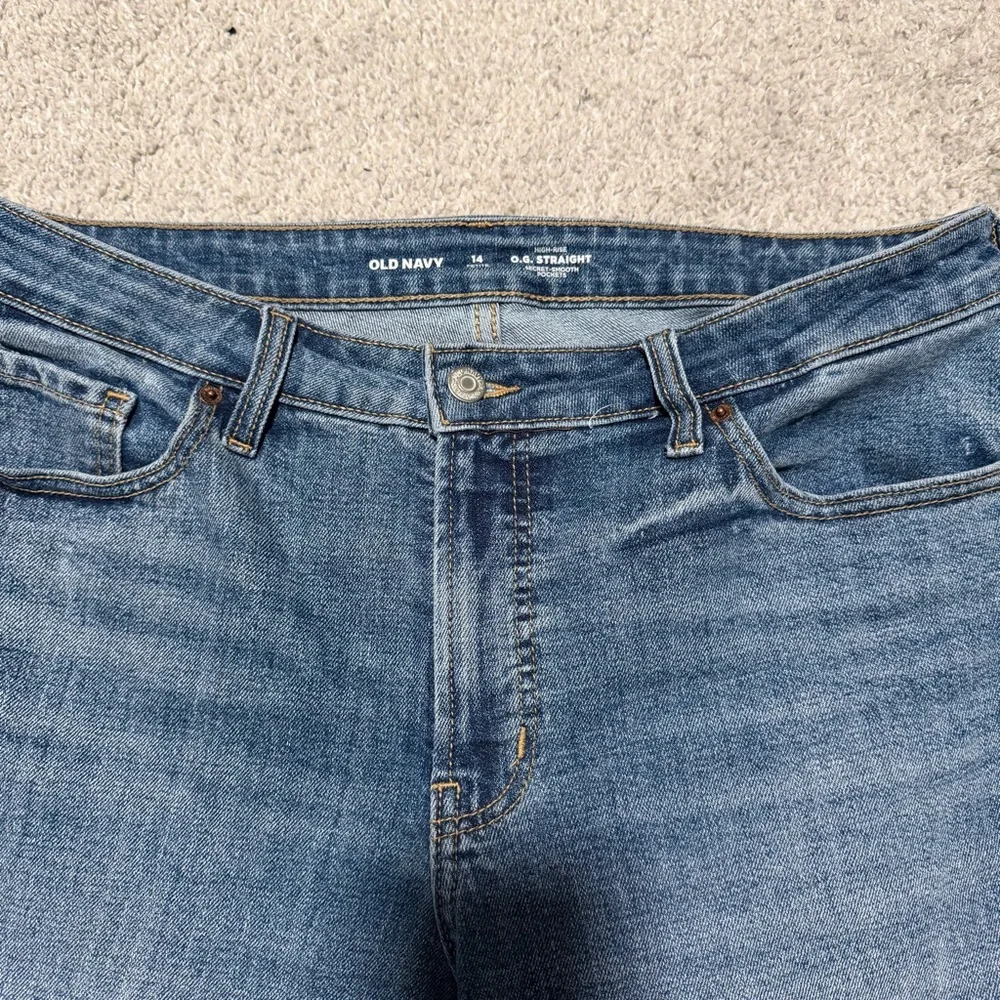 High-Waisted O.G. Straight Side-Slit Ankle Jeans for Women Size 14 Petite Jeans - Picture 2 of 8